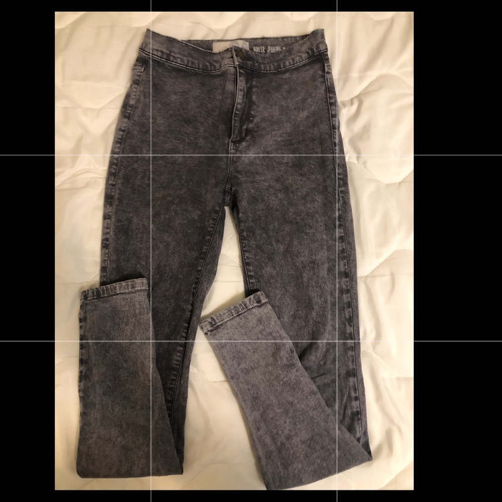 Grey Garage Roller Stretch Jeggings
